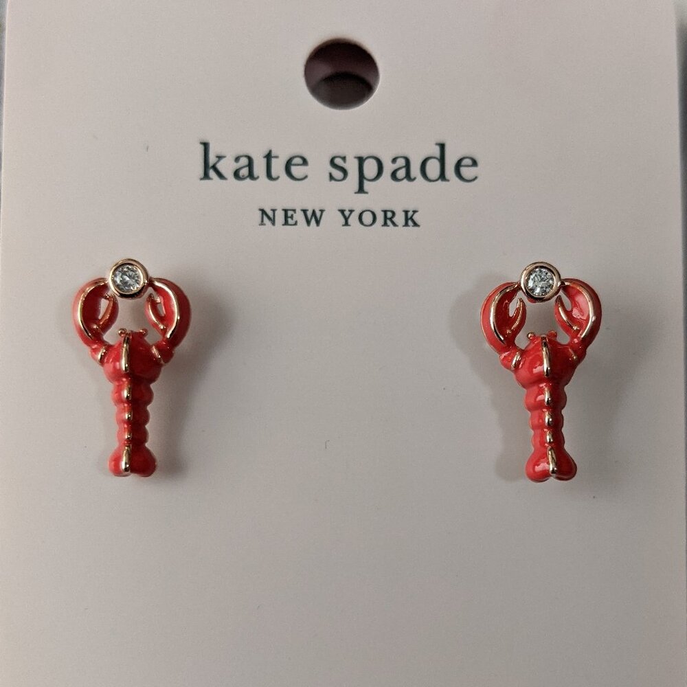 Kate Spade Lobster Post Earrings (New, never worn)